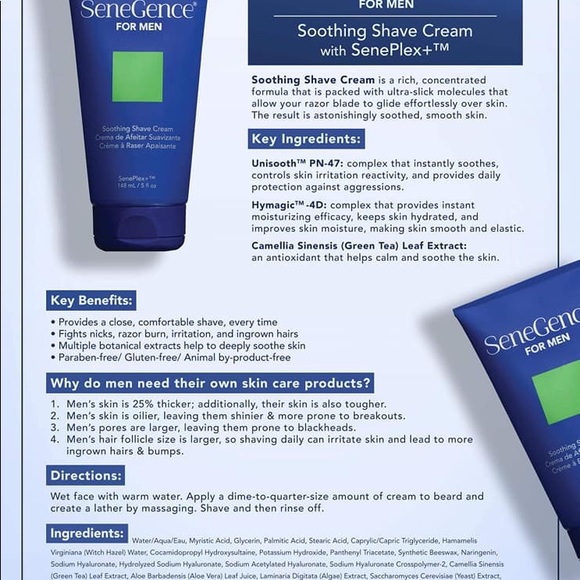 SeneGence Other Mens Soothing Shave Cream Poshmark